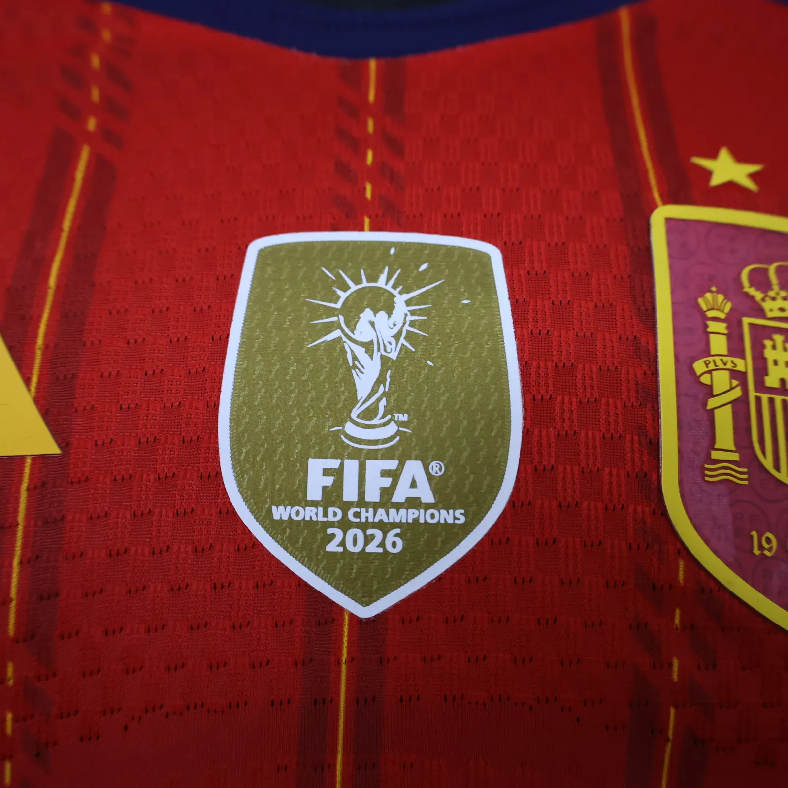 2026-27 Spain Home Long-Sleeve Jersey (with Two Stars) – Player Version