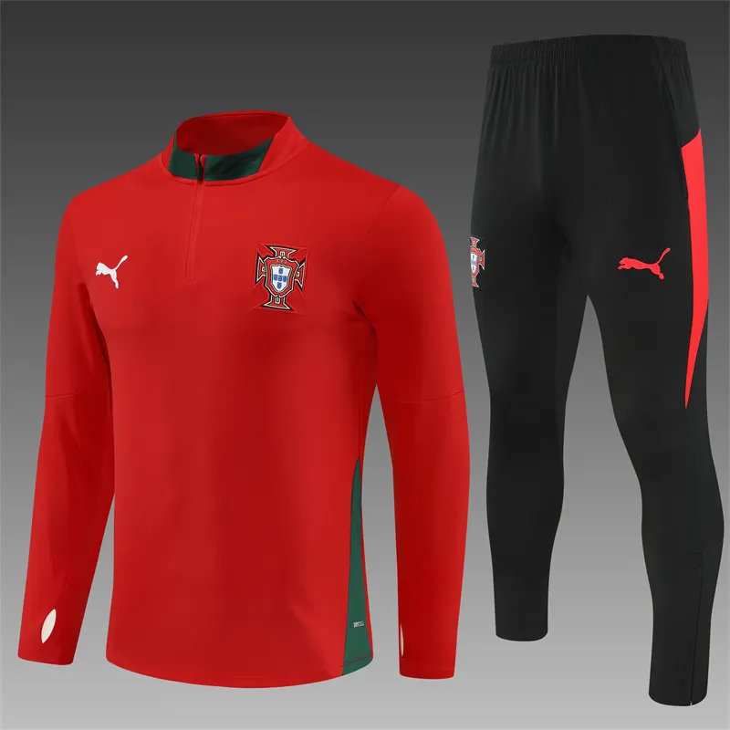 2025-26 Portugal Red Half-Zip Training Jersey