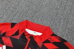 2025-26 Manchester United Red and Black Half-Pull Training Jersey
