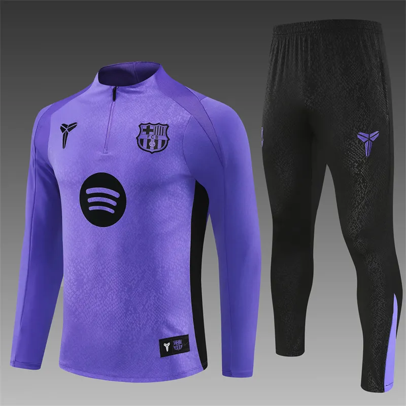 2025-26 Barcelona Purple Half-Zip Training Jersey