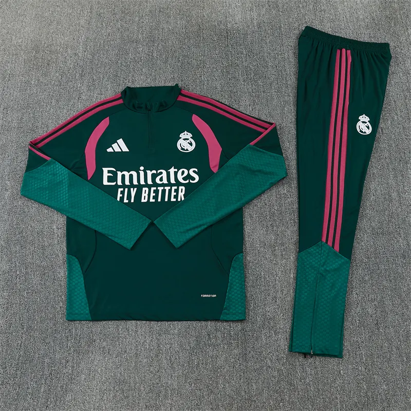2026-27 Real Madrid Dark Green Half-Zip Training Jersey