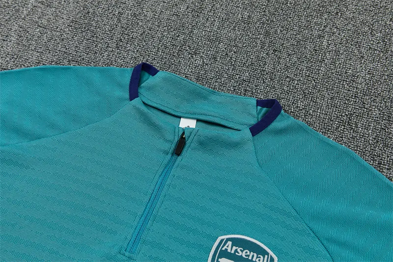 2025-26 Arsenal Green Half-Zip Training Jersey
