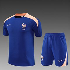 2025-26 France Blue Short Sleeve Training Jersey