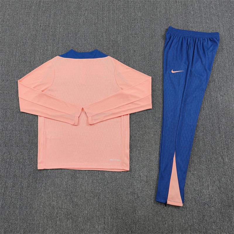 2025-26 France Light Pink Half-Zip Training Jersey