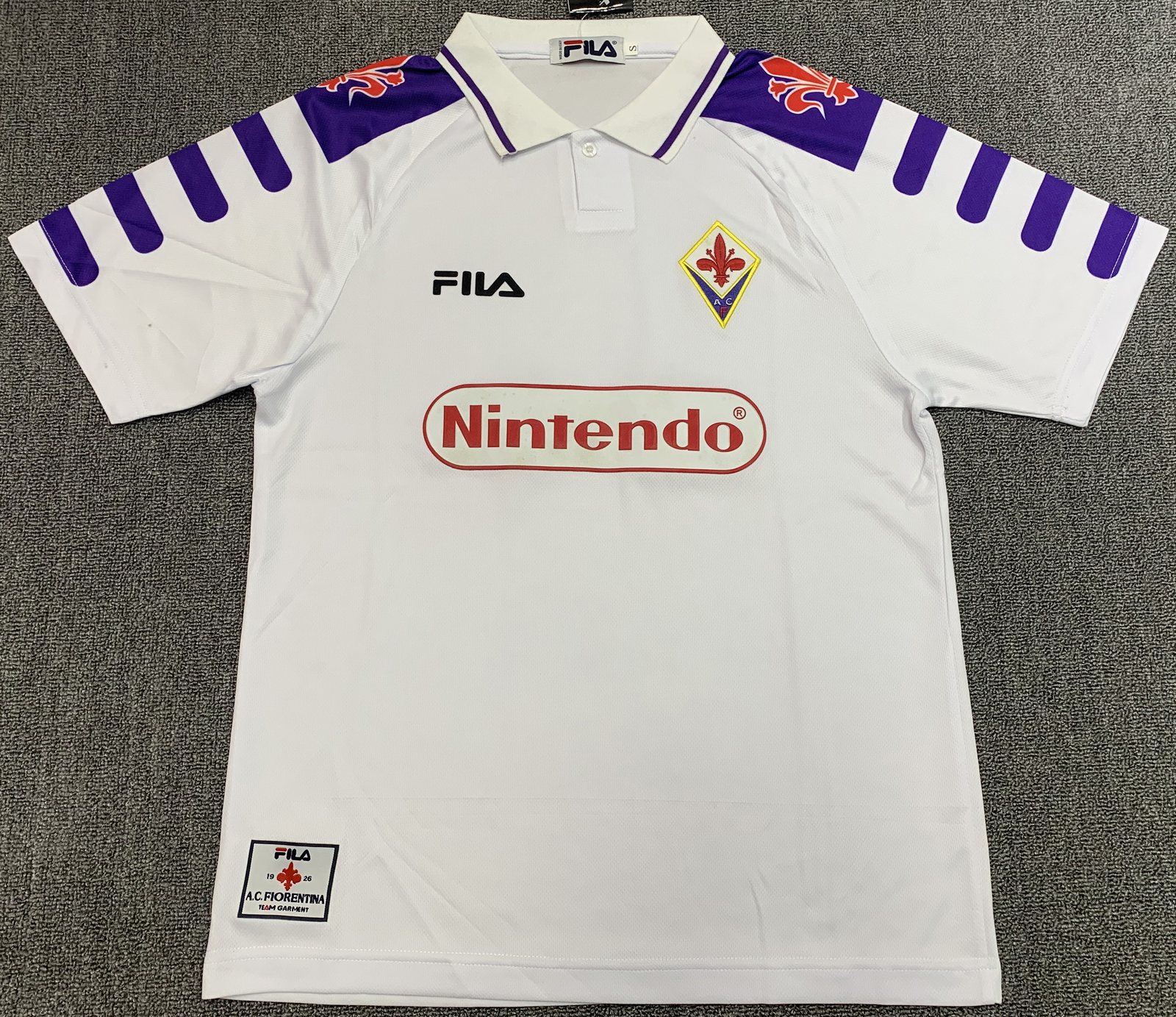 1998-99 Fiorentina away white retro jersey
