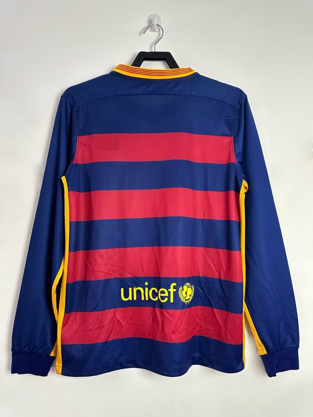 2015-16 Barcelona Home Long Sleeve Retro Jersey