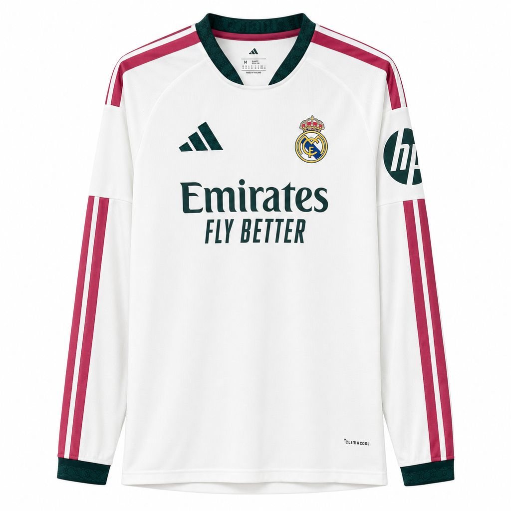 2026-27 Real Madrid Home Long-Sleeve Jersey - Fan Edition