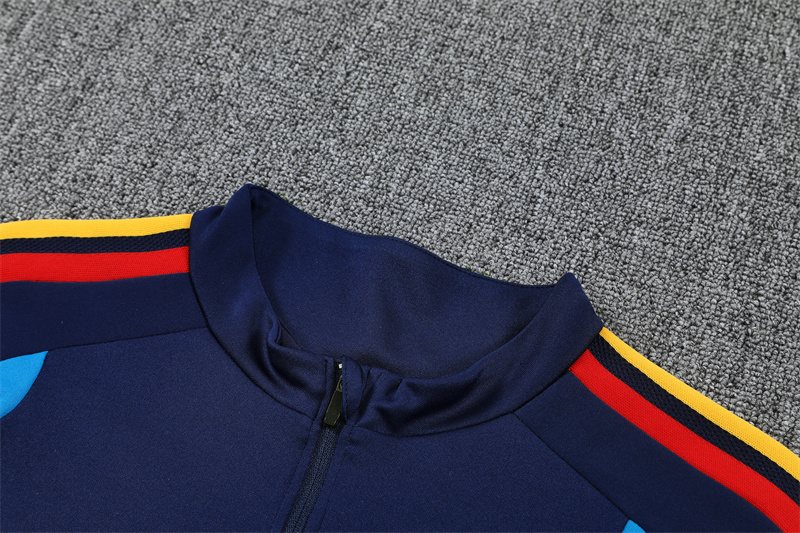 2026-27 Spain Royal Blue Half-Zip Training Jersey