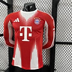 2025-26 Bayern Munich Home Long Sleeve Jersey - Player Edition