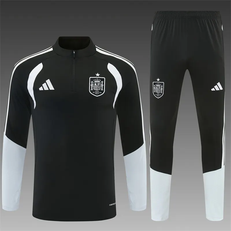 2026-27 Spain Black Half-Zip Training Jersey