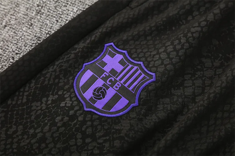 2025-26 Barcelona Black Half-Zip Training Jersey