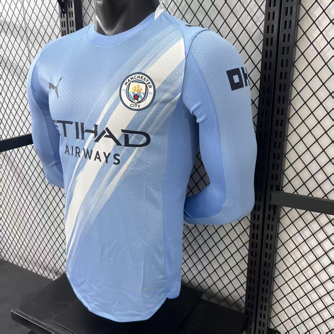 2025-26 Manchester City Home Long-Sleeve Jersey – Player Version