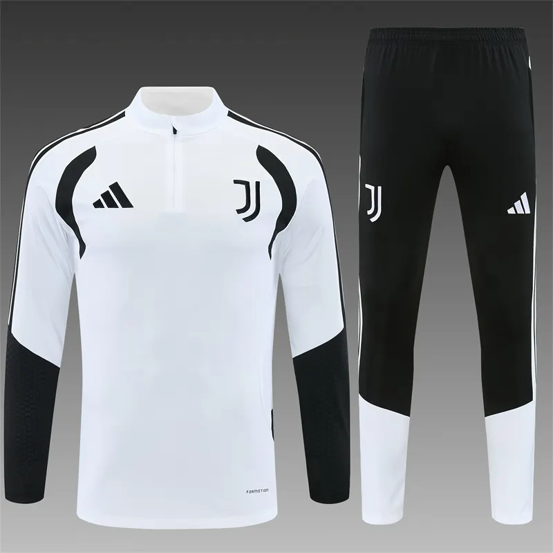 2026-27 Juventus White Half-Zip Long-Sleeve Training Kit