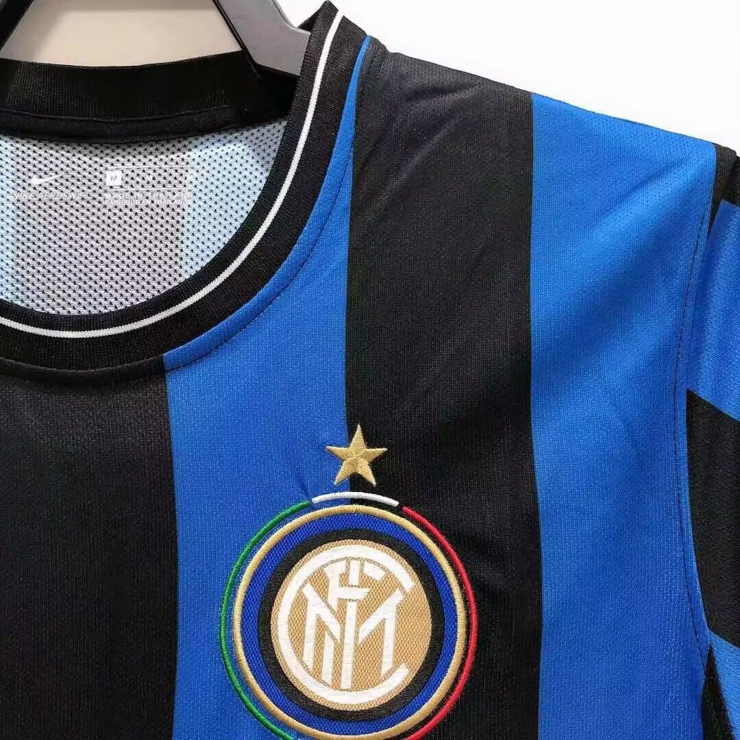 2010 Inter Milan home blue and black retro jersey