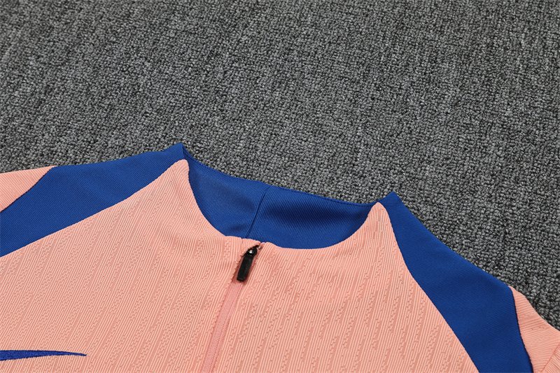 2025-26 France Light Pink Half-Zip Training Jersey
