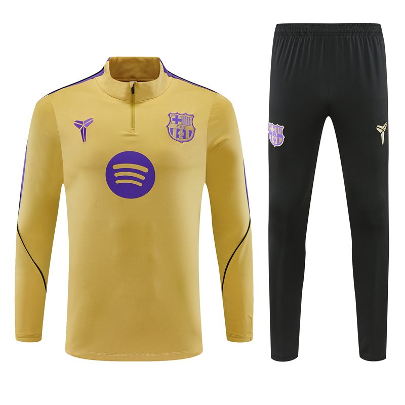 2026-27 Barcelona Gold Half-Zip Training Jersey