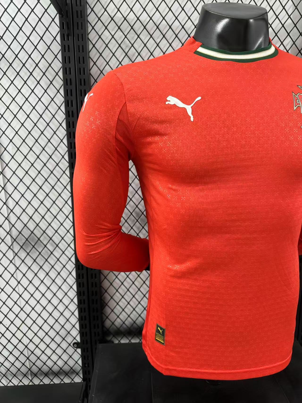 2025-26 Portugal Home Long-Sleeve Jersey - Player Version