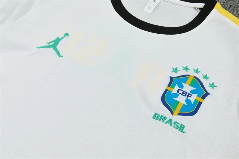 2026-27 Brazil Jordan White Short-Sleeve Training Jersey