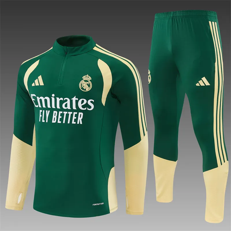2026-27 Real Madrid Green Half-Zip Training Jersey
