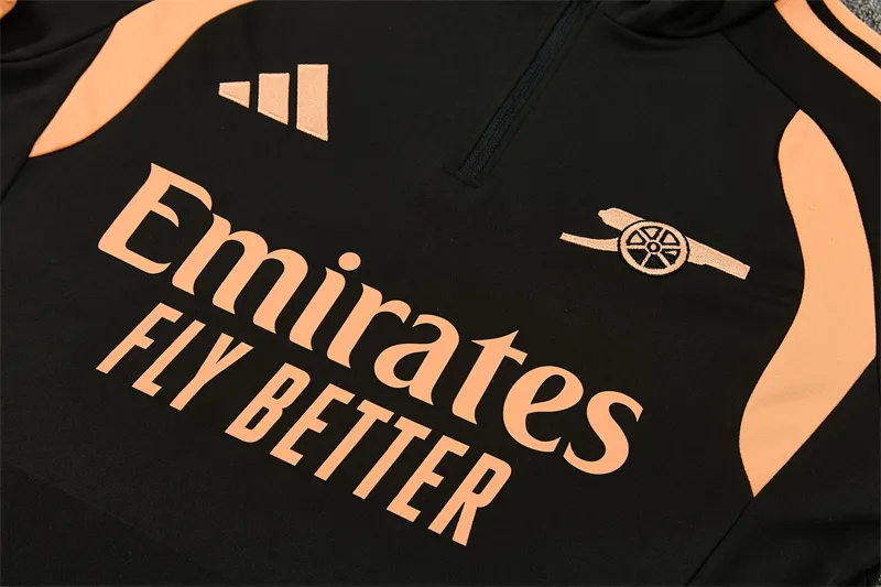 2026-27 Arsenal Black Half-Zip Training Kit