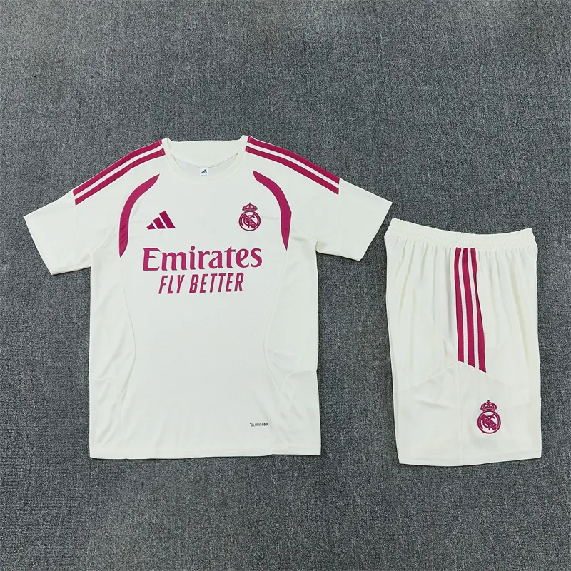 2026-27 Real Madrid Beige Short-Sleeve Training Jersey