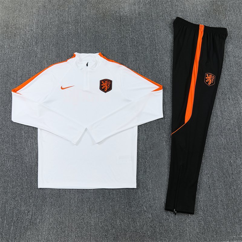 2026-27 Netherlands White Half-Zip Training Jersey