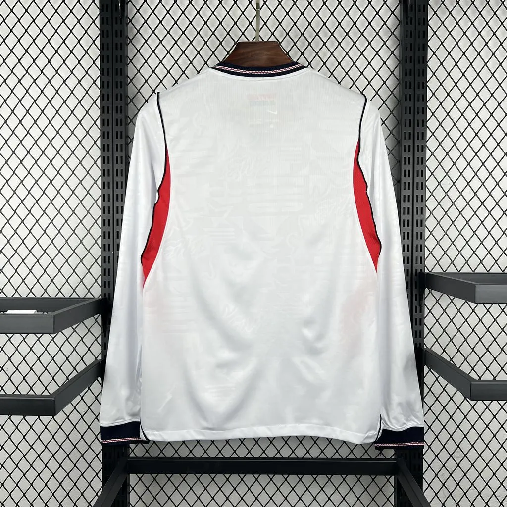 2026-27 England Home Long-Sleeve Jersey - Fan Edition