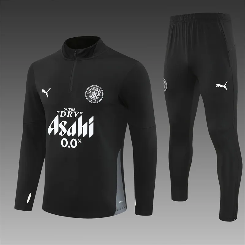 2025-26 Manchester City Black Half-Zip Training Jersey