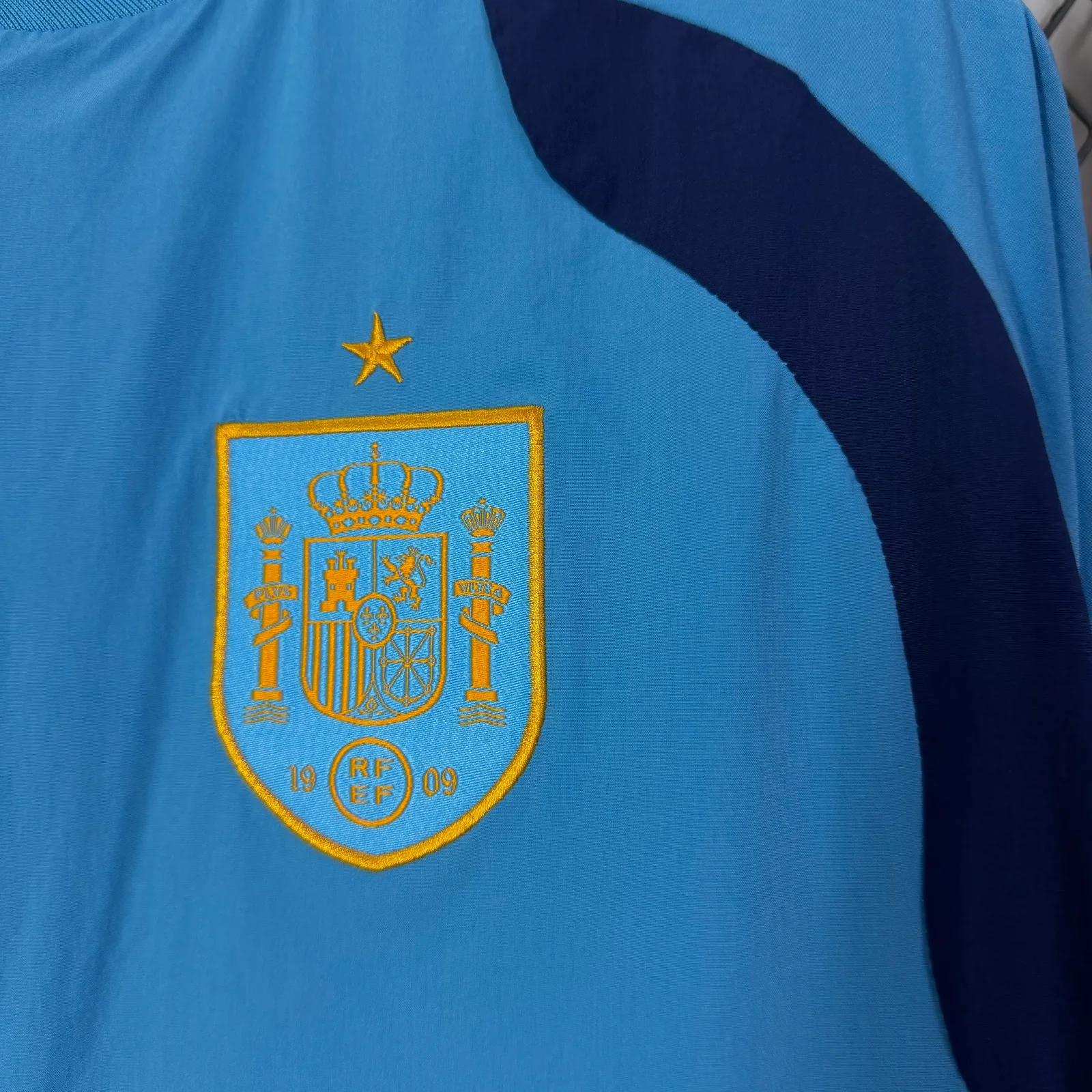 2026-27 Spain Sky Blue Waterproof Windbreaker