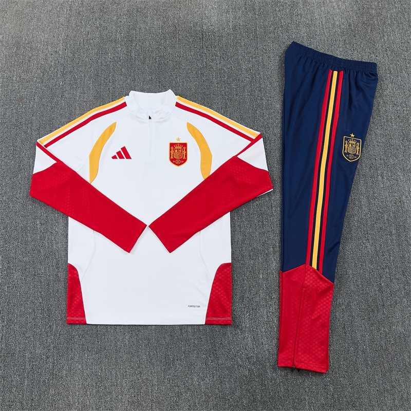 2026-27 Spain White Half-Zip Training Jersey