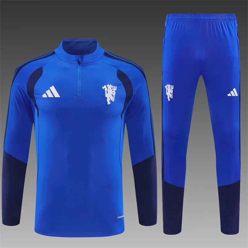 2026-27 Manchester United light blue half-zip training jersey