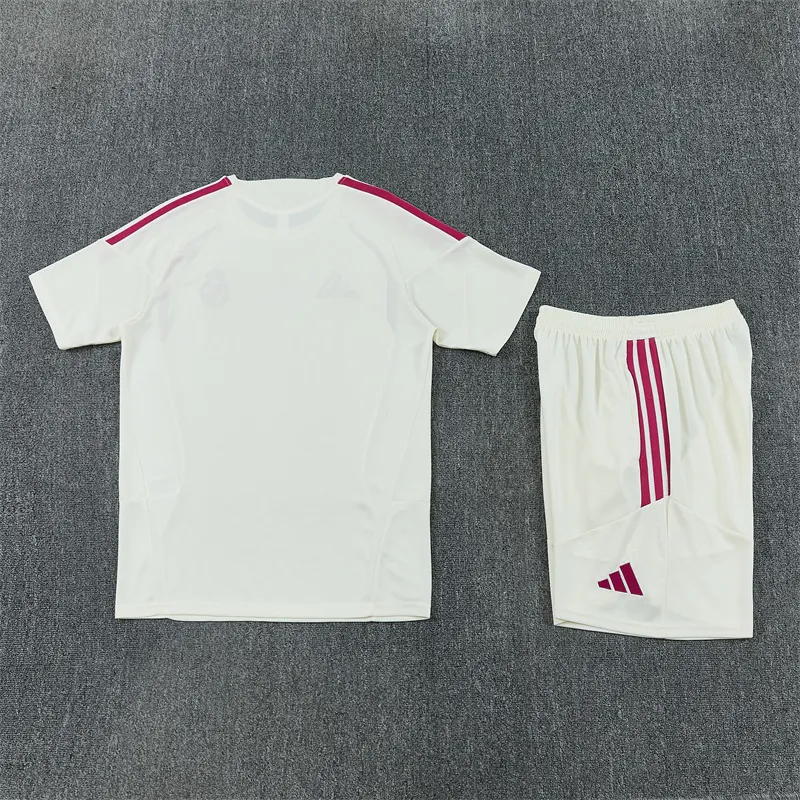 2026-27 Real Madrid Beige Short-Sleeve Training Jersey