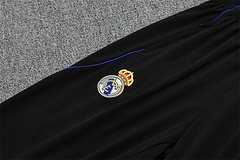 2025-26 Real Madrid yellow and blue camouflage half-pull training uniform jersey