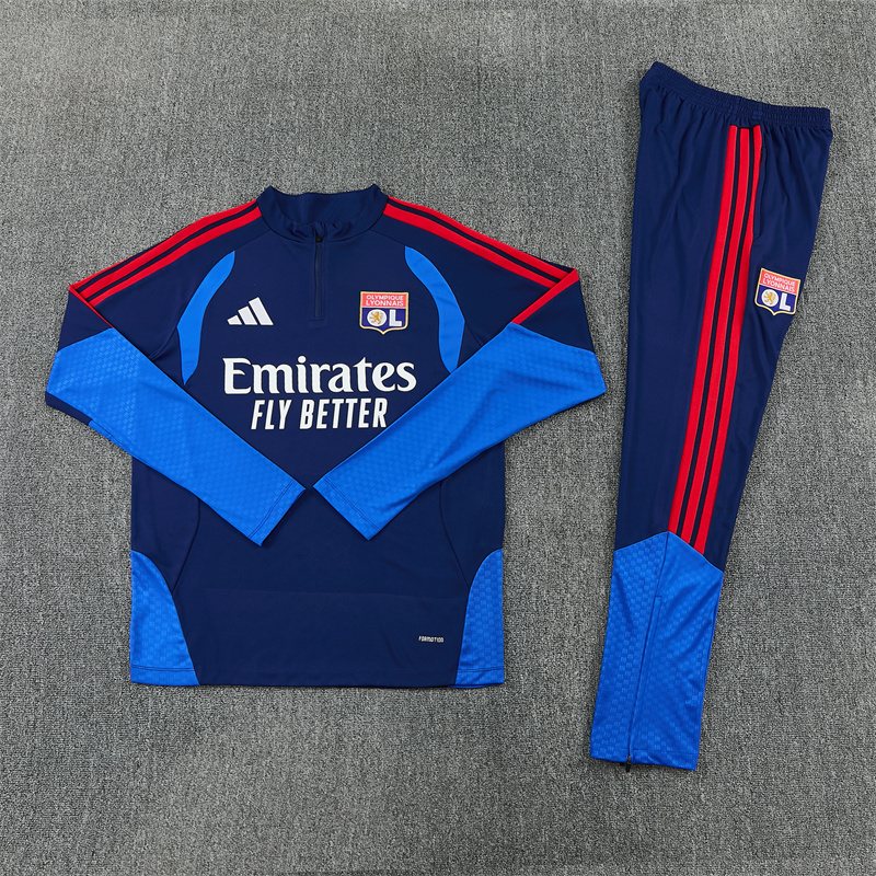 2026-27 Lyon Royal Blue Half-Zip Training Jersey