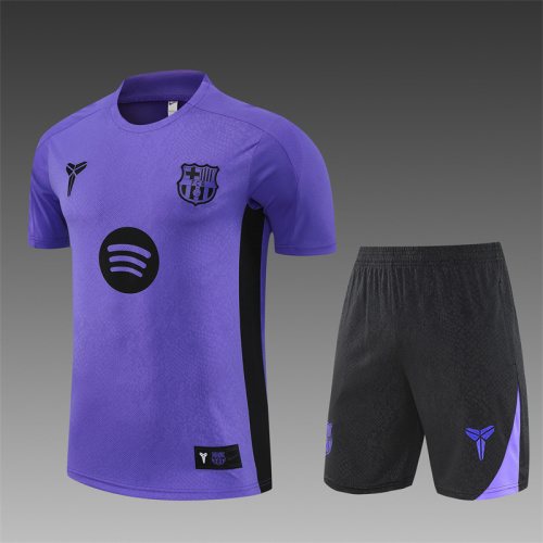 2025-26 Barcelona Purple Collaboration Short Sleeve Training Jersey
