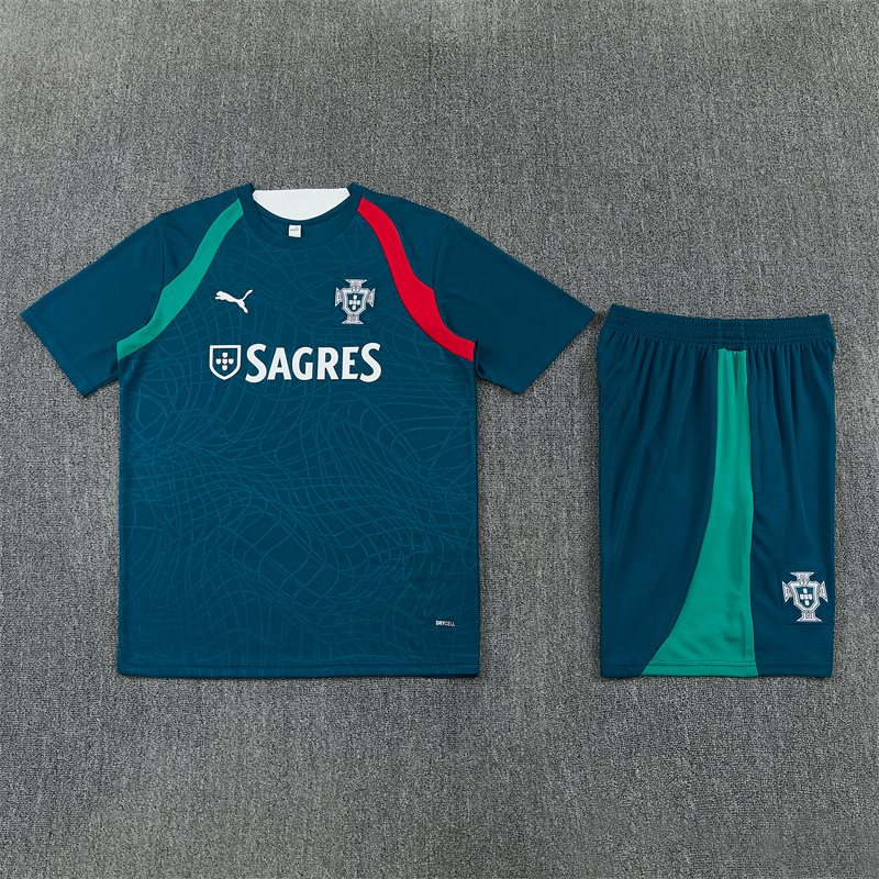 2026-27 Portugal Team Dark Green Short-Sleeve Training Jersey