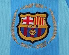 2007-08 Barcelona Away Retro Jersey - Kids