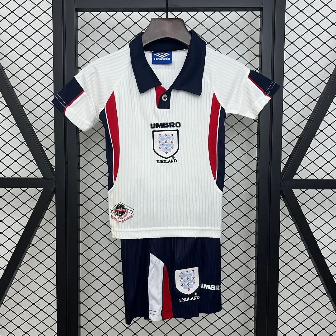 1998 England Home Retro Shirt - Kids