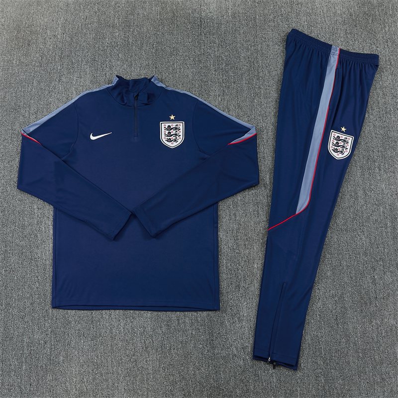 2026-27 England Royal Blue Half-Zip Training Jersey