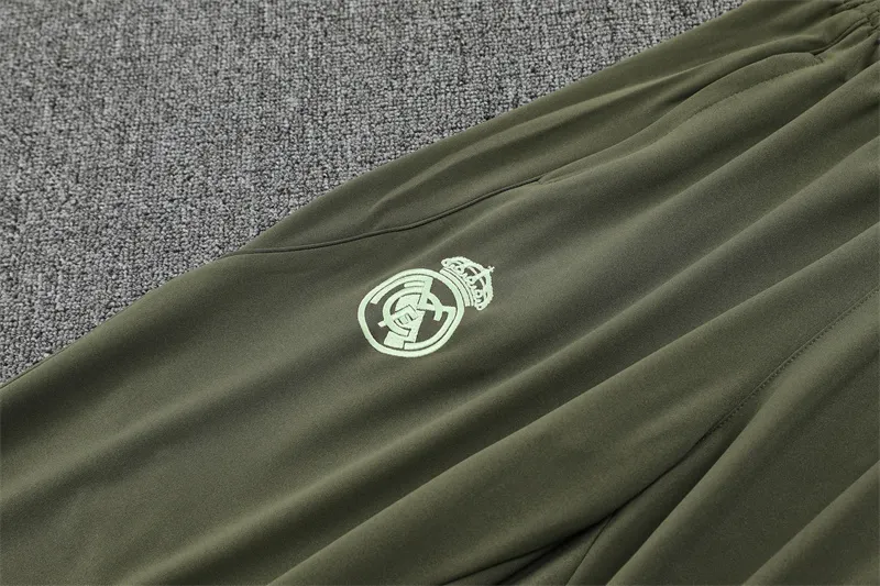 2025-26 Real Madrid Khaki Half-Zip Training Jersey