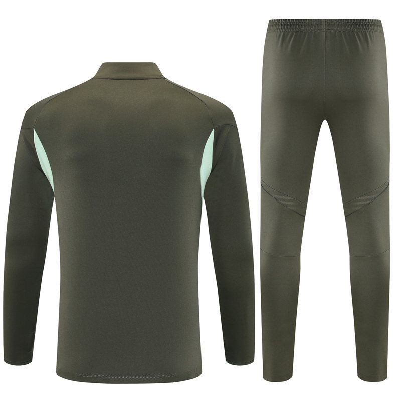 2025-26 Real Madrid Khaki Half-Zip Training Jersey