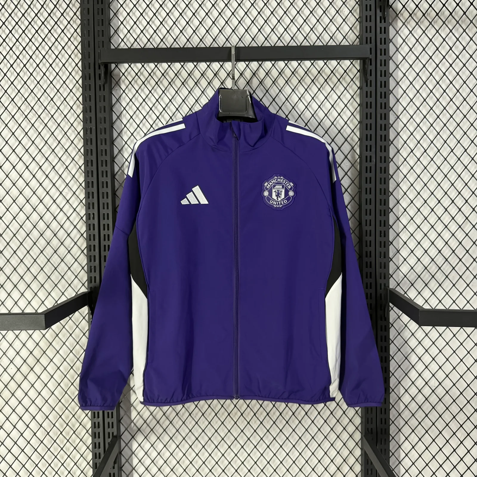 2025-26 Manchester United Purple Waterproof Training Windbreaker