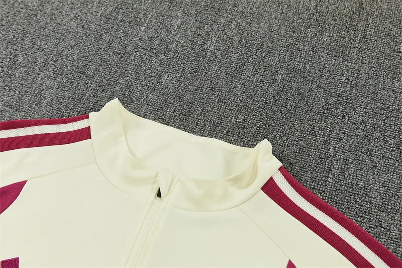 2026-27 Real Madrid Beige Half-Zip Training Jersey