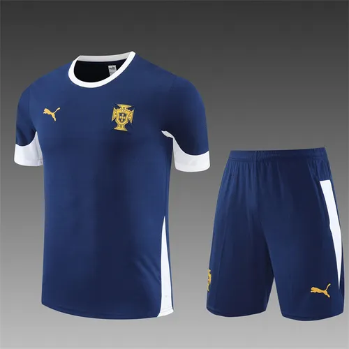 2025-26 Portugal Royal Blue Short Sleeve Training Jersey