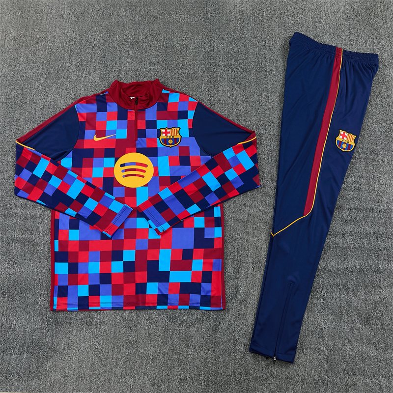 2026-27 Barcelona Red &amp; Blue Half-Zip Training Jersey