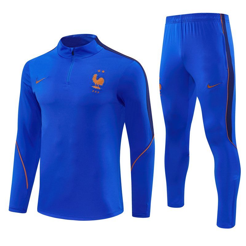 2026-27 France Blue Half-Zip Training Jersey