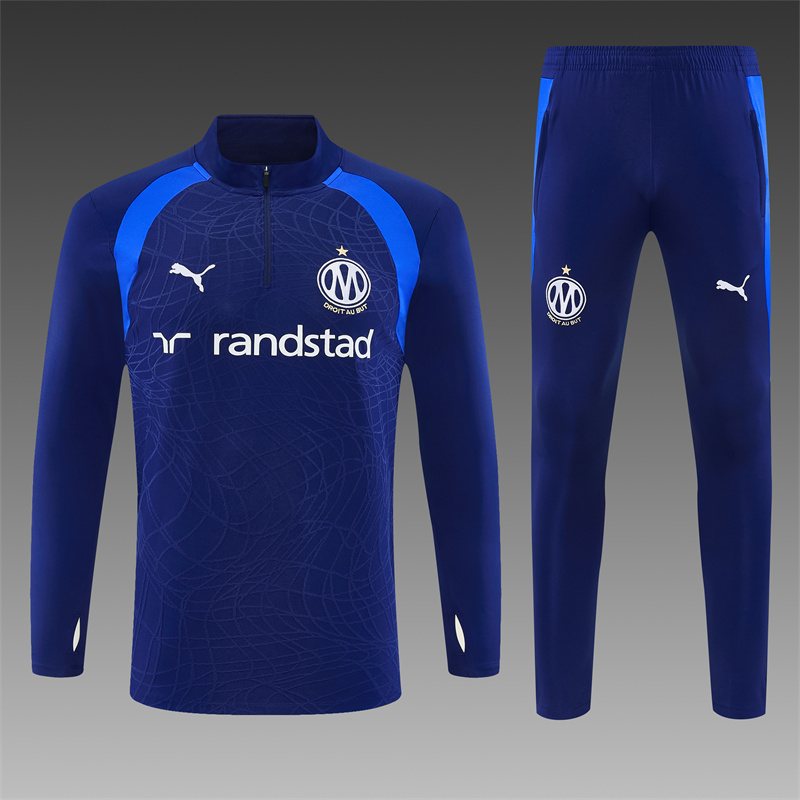 2026-27 Marseille Blue Half-Zip Training Jersey