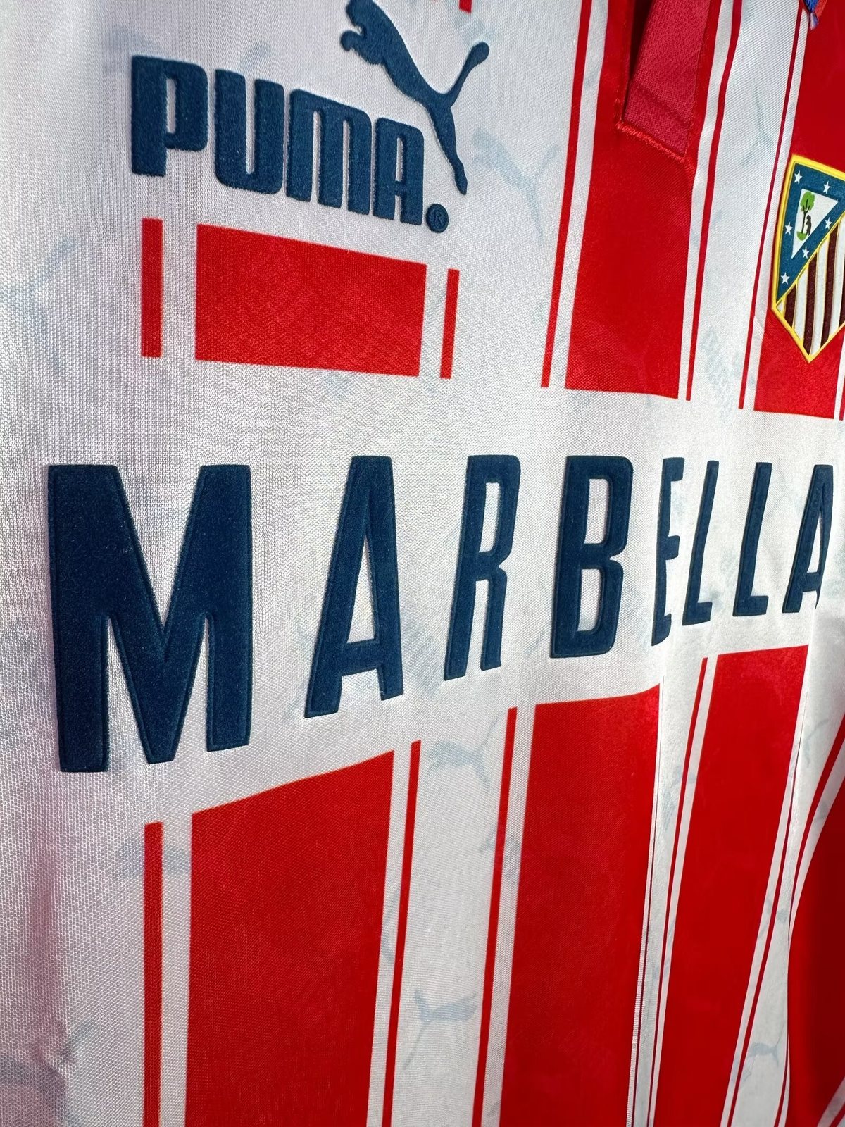 1994-95 Atletico Madrid Home Long Sleeve Retro Jersey