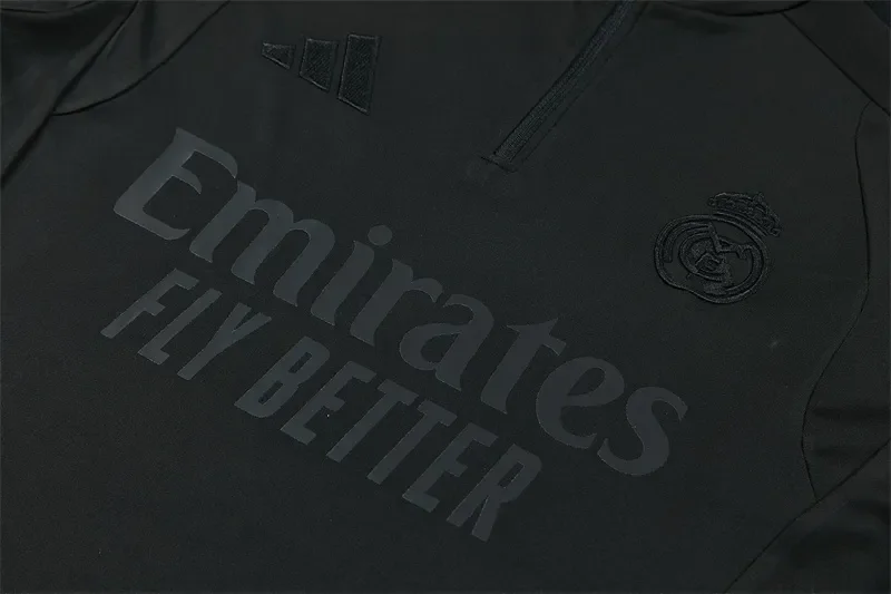 2026-27 Real Madrid Black Half-Zip Training Jersey