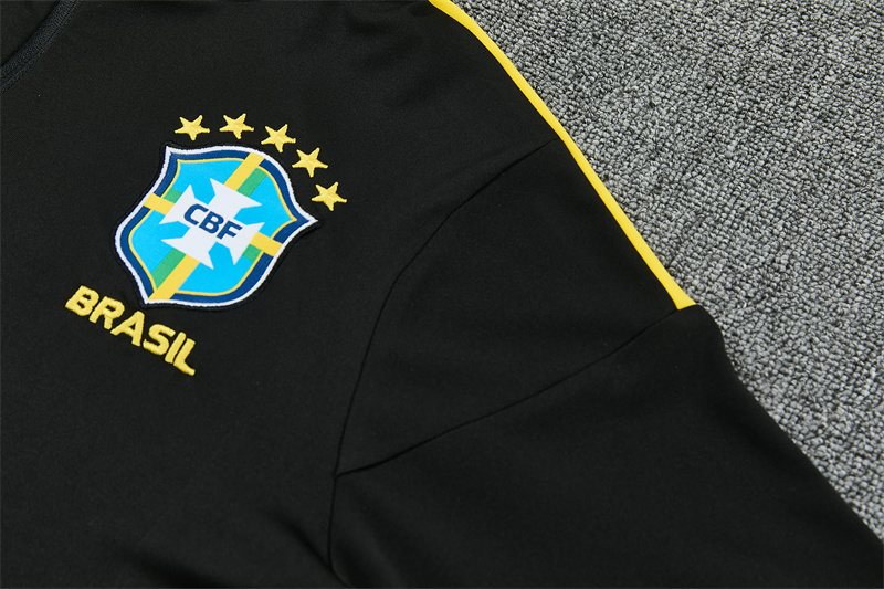 2026-27 Brazil Black Half-Zip Training Jersey